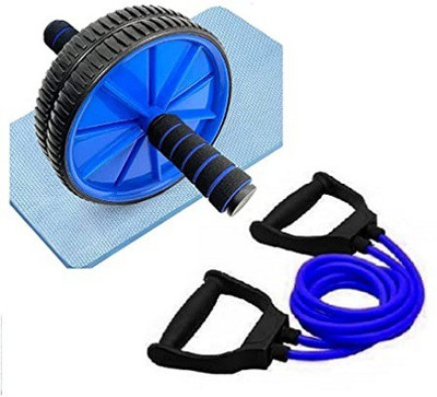 ADONYX Resistance Tube for Workout, Toning Tube Resistance Band with Ab Wheel Fitness Accessory Kit Kit