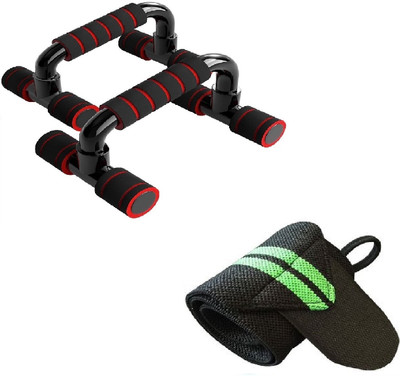 Dr Pacvu Set 2|Thumb Loop 1 Wrist Support Arm Band,Pushup Bar for Home Gym Chest Exercise Fitness Accessory Kit Kit