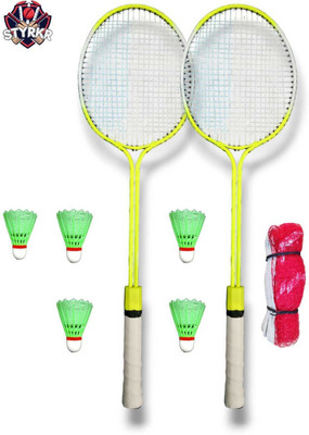STYRKR Flex Combo-22 (2 Badminton Rackets, 5 Plastic Shuttlecock, 1 Badminton Net) Badminton Kit