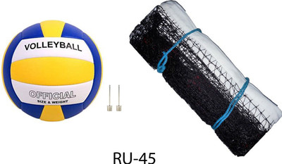 Y2M Superb Quality Volleyball With 2 Needle and Net Nylon DP-45 Volleyball Kit