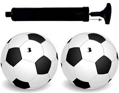 HouseOfCommon 2 RUGBY BLACK SIZE 3 FOOTBALL WITH PUMP COMBO Football Kit