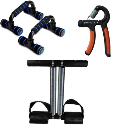 VUVAIL Tummy Trimmer Double Spring| Push Up Bar Stand| Hand Gripper| Workout Set Ab Exerciser(Multicolor)
