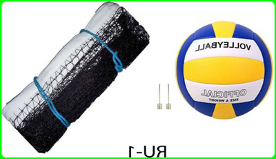 zxxxt md_Kit_Classic Volleyball With 2 Needle and Net Nylon DP-1 Volleyball Kit