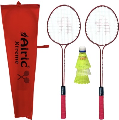 Airic Classic Double Shaft Xtreme Set with 3 plastic shuttles Badminton Kit