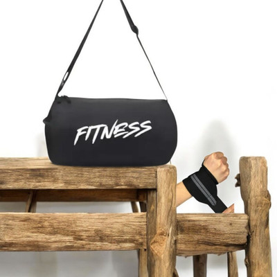 Emmcraz 2in1 Pack of polyster Black Gym Kit Bag Water poof Fitness Accessory Kit Kit