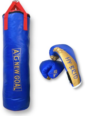 AXG NEW GOAL Durable 3 feet Stylish Punching bag with solid hybrid gloves Boxing Kit