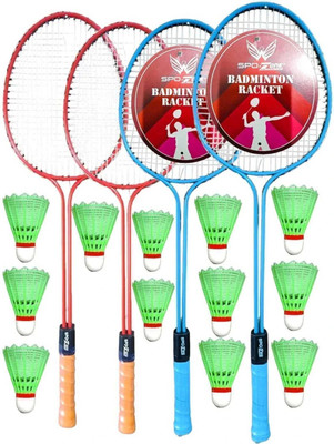 SPO Zone Premium Quality Badminton Racket And Shuttle Cock With Combo 26183 Badminton Kit