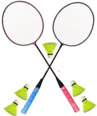 VELLFIRE Single shaft badminton with 5 pvc shuttles Badminton Kit