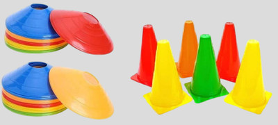 craze kick Cone Space Marker 6 Inch Cones Pack 6, 20 Space Markers Combo, (Multicolour) Cricket Kit