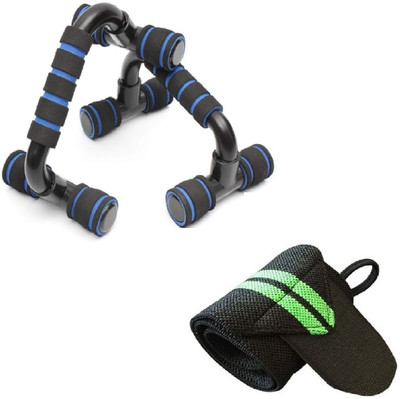 Dr Pacvu Set 2|Thumb Loop 1 Wrist Support Arm Band,Pushup Bar for Home Gym Chest Exercise Fitness Accessory Kit Kit