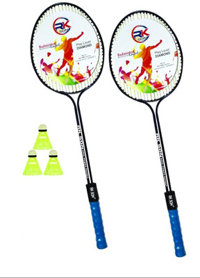 HouseOfCommon Alloy Steel Smash Badminton Rackets with 3 Pieces Shuttle Branded Badminton Kit