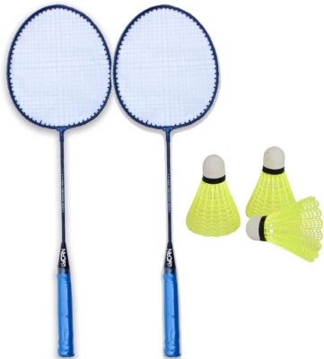 Lesser High quality super strong stylish design racquet set with 3 shuttle Badminton Kit