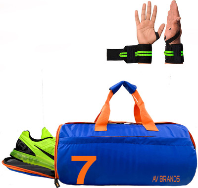 AV Brands gym bag witth included extra shoe compartment with side messh gym full combo Fitness Accessory Kit Kit