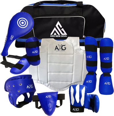 AXG NEW GOAL Durable and Stylish Karate Kit (8 Items) Large for Age 15+yrs Boxing Kit