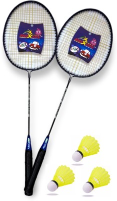 ROXON Alpha X-300 Pack Of 2 Piece Racket With 3 Plastic Shuttles Badminton Kit