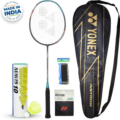 YONEX Astrox Attack 9 Badminton Kit - (1 Racquet, 6 Shuttle, 1 Wrist Band, 1 Grip) Badminton Kit