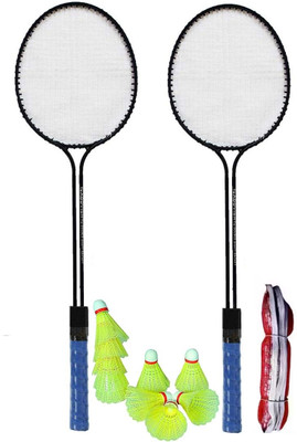 VELLFIRE 2 pc Badminton set + 10 Shuttle cock+1 Badminton net Badminton Kit