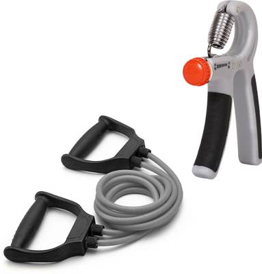 Adrenex by Flipkart Combo of Double Toning Tube with Hand Gripper for Gym & Fitness Kit