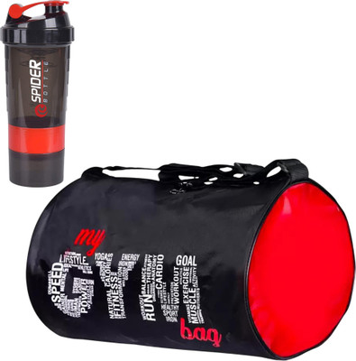 TRUE INDIAN Combo Protein Shaker Bottle With Gym Bag BPA Free Sports Shaker Bag Fitness Accessory Kit Kit