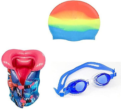 SHIVMYRA Swimming Kit with 1 Short 1 Anti Goggles 1 Silicone Cap 1 Nose Clip 2 Ear Plugs Swimming Kit