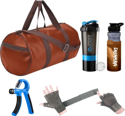COOL INDIANS Gym Bag Combo with shaker Bottle 2IN1 Gloves ll Fitness Kit Pack of 5 Gym & Fitness Kit