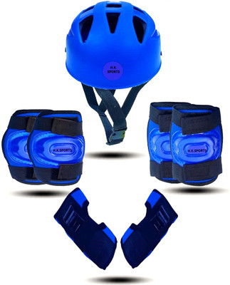 HK Sports Skating Protection Kit - Helmet + Elbow + Knee + Hand Guard Skating Kit