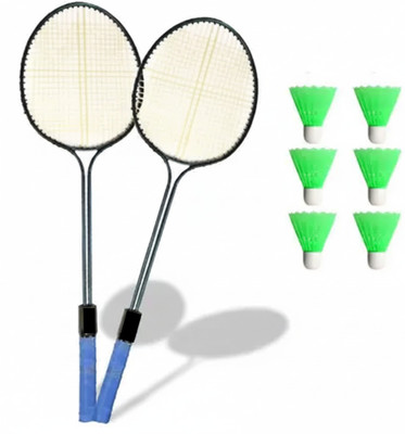 VELLFIRE 2 Double Shaft Racket With 6 Nylon shuttle Free Badminton Kit