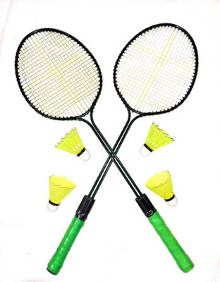 VELLFIRE Double shaft Badminton with 4 pvc shuttles Badminton Kit