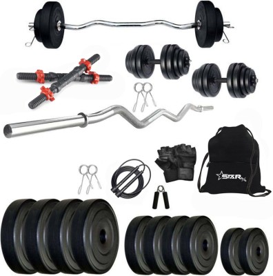 STARX 30 kg STARX PVC 50KG with 3ft Rod and Accessories Home Gym Combo