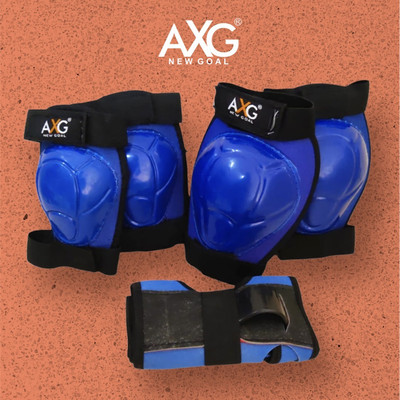 AXG NEW GOAL Unique and Stylish Mould Knee guard, Elbow guard and Gloves for Cycling/ Skating Kit