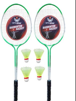 SPO Zone Booster _0.1 Combo Set Of 2 Piece Badminton With 4 Shuttle Badminton Kit