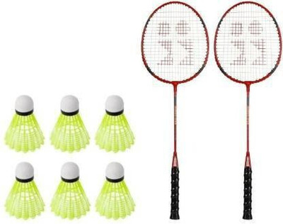 ANC 1 pair badminton racket with 6 shutlecoke Branded Badminton Kit