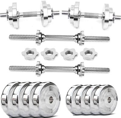 YMD Home Gym Set, Steel Dumbbell Set, Steel Dumbbell Plates (1.5KG X 4Pcs) Adjustable Dumbbell(6 kg)
