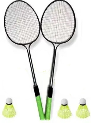 VELLFIRE 2 PC Double Shaft Racket with 3 Nylon shuttle cock Free Badminton Kit