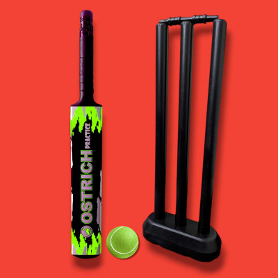 Ostrich OS-05 Plastic Cricket kit for 8 years kids 1 piece bat 1 wicket set 1 piece ball Cricket Kit