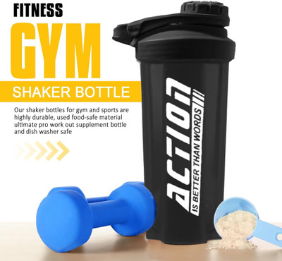 TRUE INDIAN 700 ml Plastic Shaker(Pack of 1, Black)