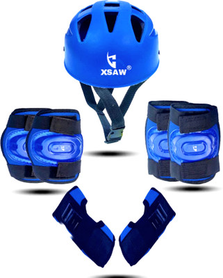 XSAW Protective Set for Cycling Skateboard Skating Scooter Age 3 to 7 Year Blue Small Skating Kit