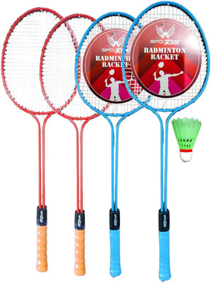 SPO Zone Best_ Badminton Racket 4 Piece With 1 Shuttle Badminton Kit