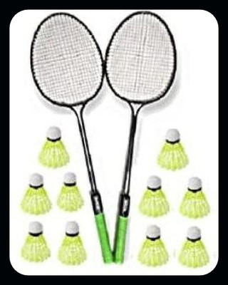 SPO Zone SPO-DOUBLE DANDI-SET-10 NYLON SHUTTLE-18 Badminton Kit