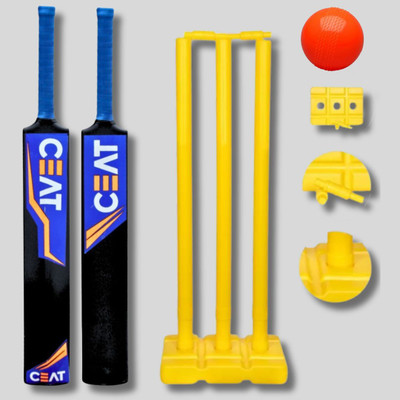 Solutions24x7 LIVE YOUR DREAMS PLAY IN RAINY SEASON WITH PLASTIC CRICKET BAT KIT FOR 15+ YRS Cricket Kit