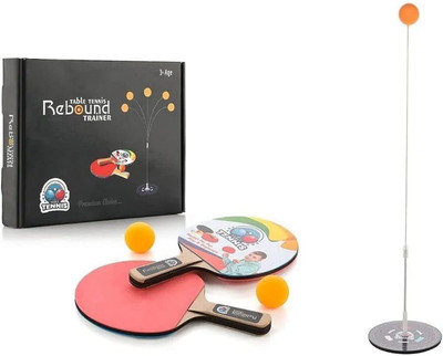 Wubee Table Tennis Trainer Rebound Rackets and Balls Base Training Table Tennis Kit Table Tennis