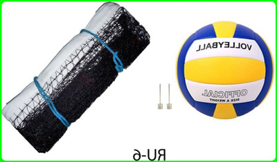 zxxxt md_Kit_Premium Quality Volleyball With 2 Needle and Net Nylon DP-6 Volleyball Kit