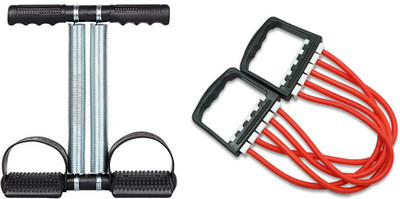 Fitfun STRETCHING AND FAT BURNING DOUBLE SPRING TUMMY TRIMMER WITH CHEST EXPANDER Fitness Accessory Kit Kit