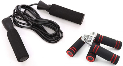 Pheonix Combo of Adjustable Skipping Rope with 2 Foam Hand Gripper Freestyle Skipping Rope(Length: 274 cm)