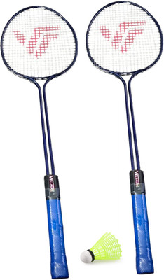 VELLFIRE 2 PC Double Shaft Racket with 1 Nylon shuttle Free Badminton Kit