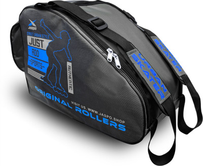 Jaspo Skates Bag For Roller Skates,Inline Skates,Quad Skates GreyBlue (12x11x9)inch(Black, Kit Bag)