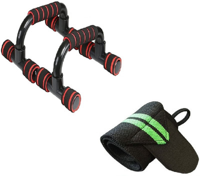 Dr Pacvu Set 2|Thumb Loop 1 Wrist Support Arm Band,Pushup Bar for Home Gym Chest Exercise Fitness Accessory Kit Kit