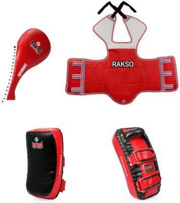 Rakso Taekwondo Kit THAI ARM PAD WITH Taekwondo CHEST GUARD SIZE-0 Taekwondo PAD Boxing Kit