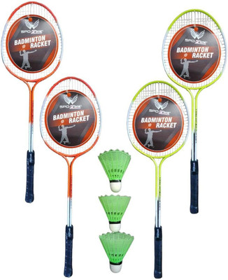 SPO Zone R207 Combo - 4 Racquet with Shuttle Badminton Kit Badminton Kit