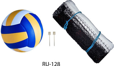 zxxxt Superb Quality Volleyball With 2 Needle and Net Nylon DP-128 Volleyball - Size: 4(Standard, Pack of 2, Multicolor)